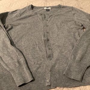 Grey Classic Button Down Cardigan - Medium - Old Navy
